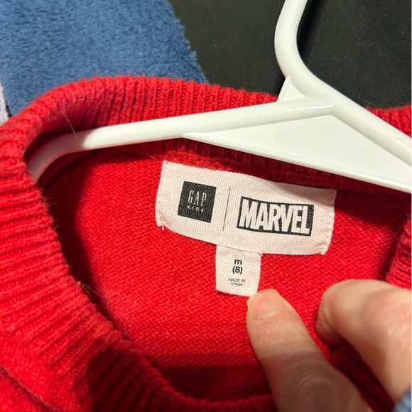 Marvel Iron man knitted sweater. Red and black. Children’s M (8). Boys. Used. - Picture 3 of 6